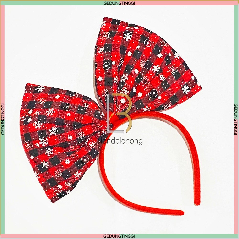 Bando Bandana Jepit Jepitan Ikat Asesoris Aksesoris Fashion Rambut Anak Anak Bayi Baby Perempuan Dewasa Lampu Led Hiasan Dekorasi Ornamen Ornament Pita Pohon Natal Merry Christmas Chrismast Xmas Tanduk Rusa Sinterklas Korea Foil Gold Emas Murah Lucu Set