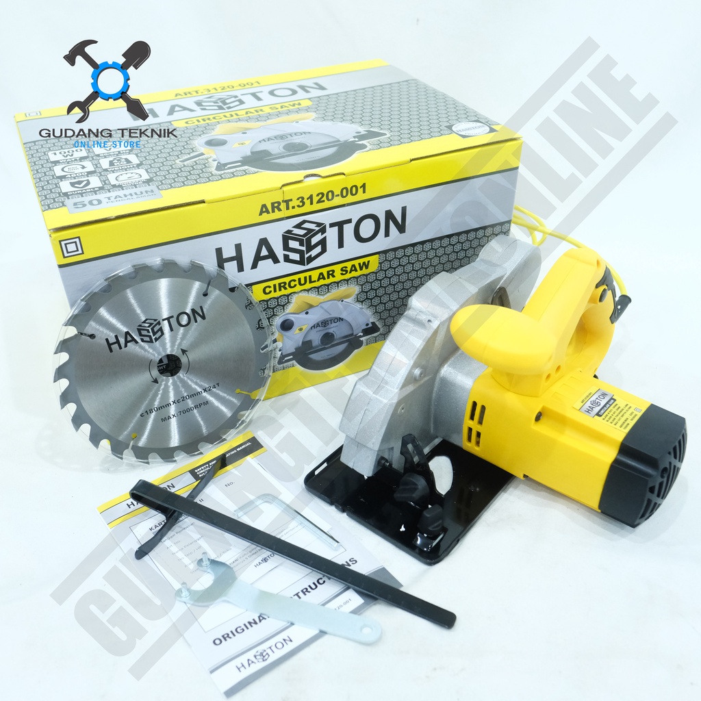 Mesin Circular Saw 7&quot; 3120-001 HASSTON PROHEX / Gergaji Circle Potong 7 Inch 3120 001 HASTON