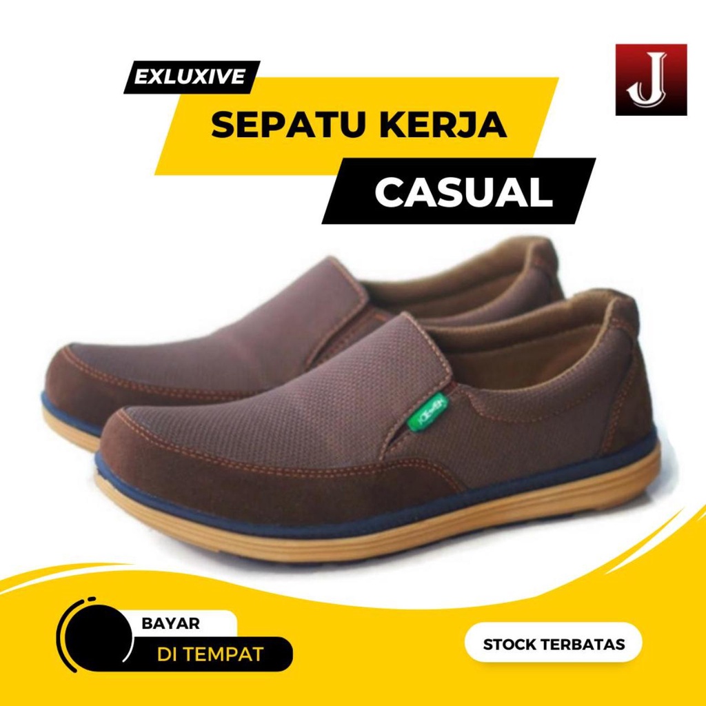 Sepatu Pria Slip On Casual Kerja Joemen J 29 Fashion Pria Sepatu Cowok Sepatu Formal