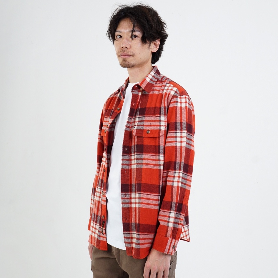 KEMEJA FLANEL MGEE C006 RED - KEMEJA KOTAK KOTAK