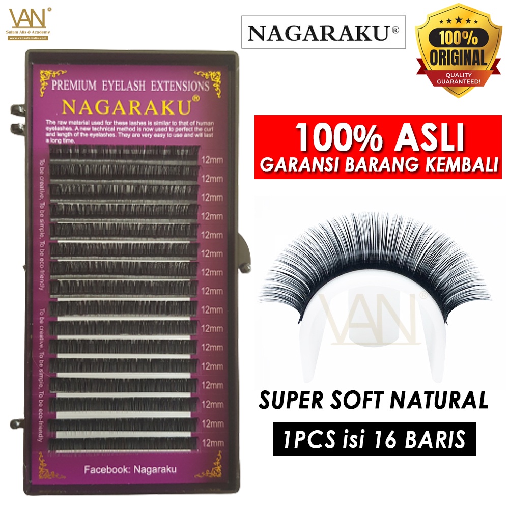 ORIGINAL NAGARAKU BULU MATA MINK LASHES EXTENSION 16 LINES LASHES TANAM BULU MATA EXTENSION