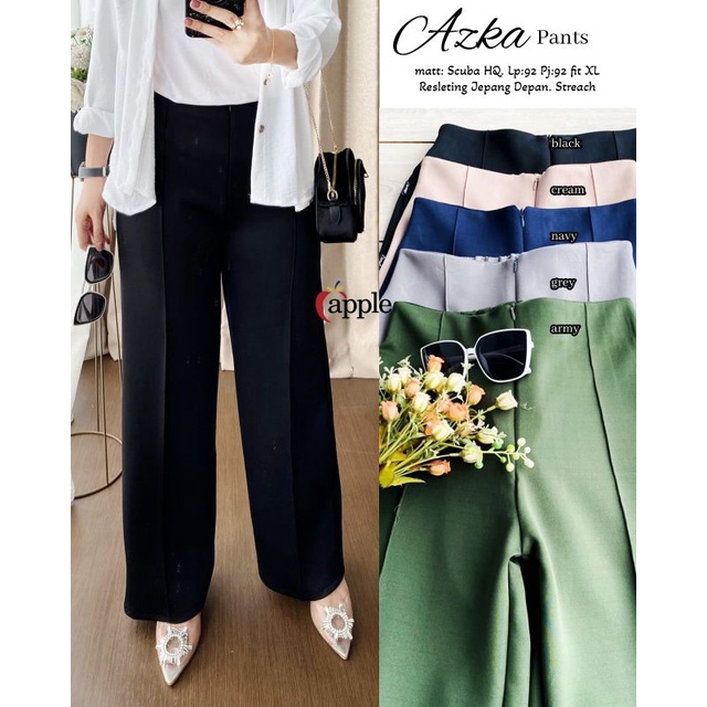 azka lux pants ori berlabel apple