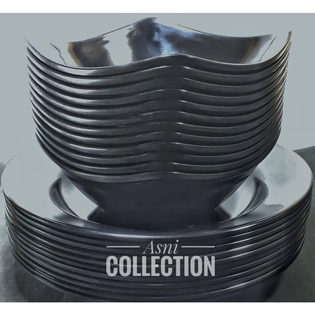 Isi 6 Pcs Set Piring Mangkok Melamin tebal - Piring Melamin Original - Mangkok Kotak melamin - Set P