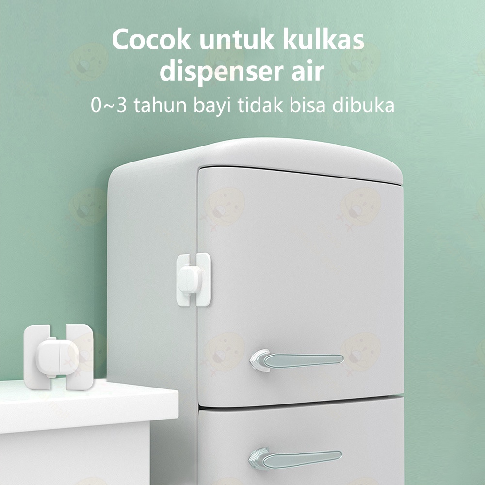 Lacoo Kunci kulkas pengaman anak terbaik Pengunci Pintu Laci Safety lock