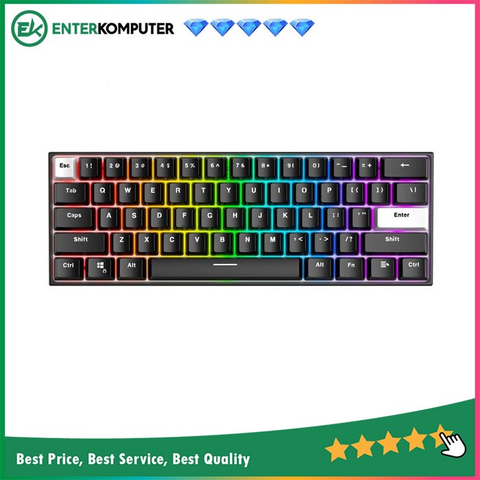 Fantech MAXFIT61 FROST Wireless Hostwap Keyboard Mechanical RGB