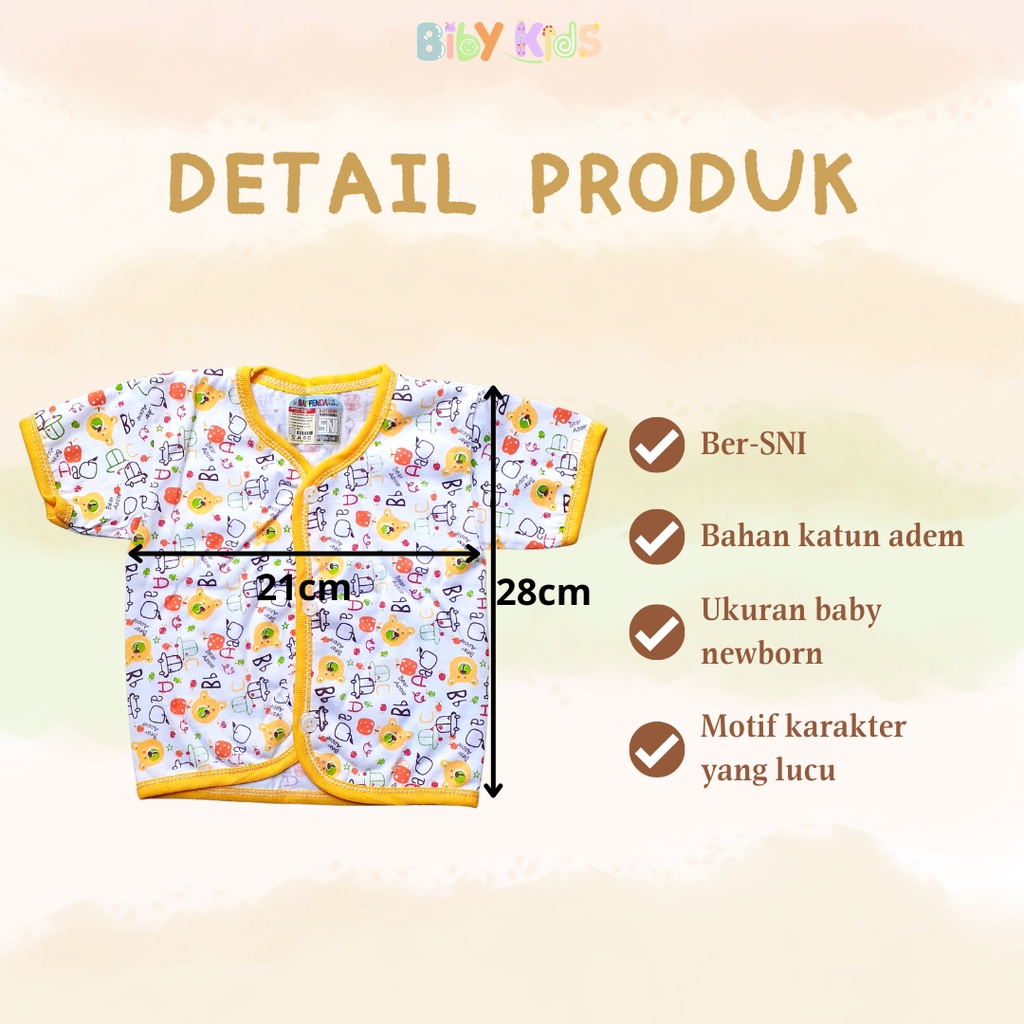 SNI Atasan Pendek Bayi Baru Lahir Laki Perempuan Murah Lucu Baju Baby Newborn Halus Lucu Peralatan