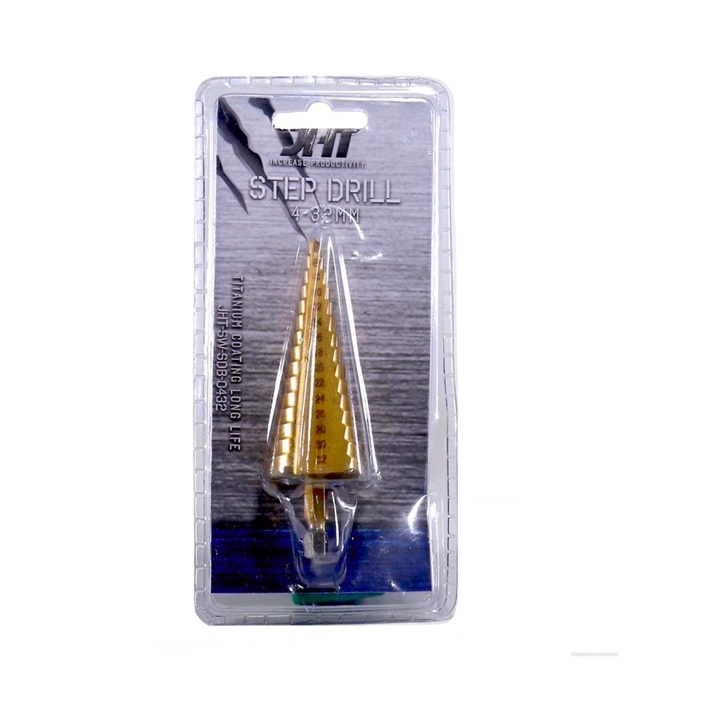 Mata Bor Besi Kayu Pagoda / Step Steel Cone Drill Bits HSS 4-32 Mm Mata Bor Piramid / Mata Bor Pagoda 4 mm - 32 mm Step Drill Bit Mata Bor Piramid / kerucut Step Steel Cone MERK RANDOM
