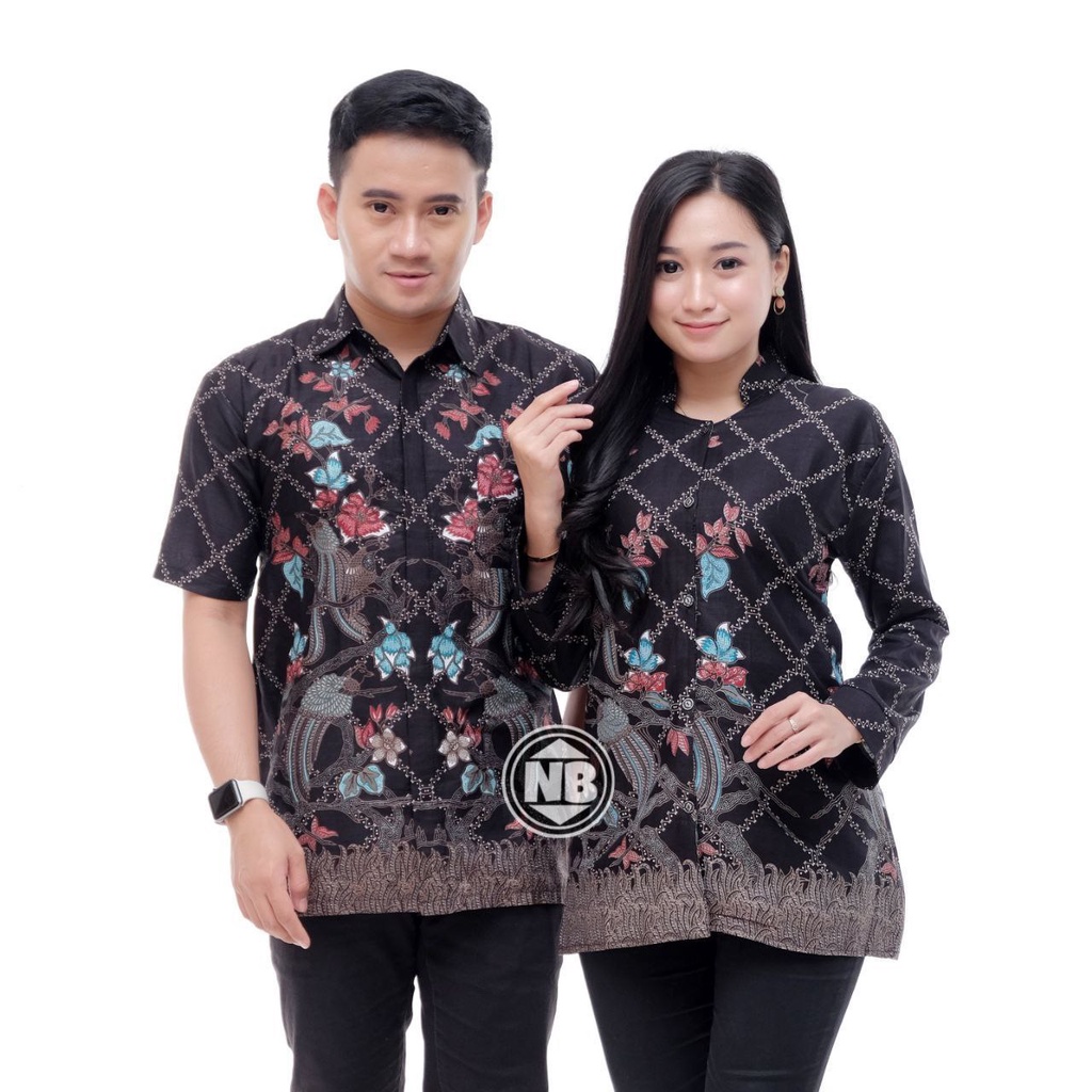 Batik Couple Modern Atasan Blouse Batik Kerja Kantor Wanita Seragam Batik M L XL XXL