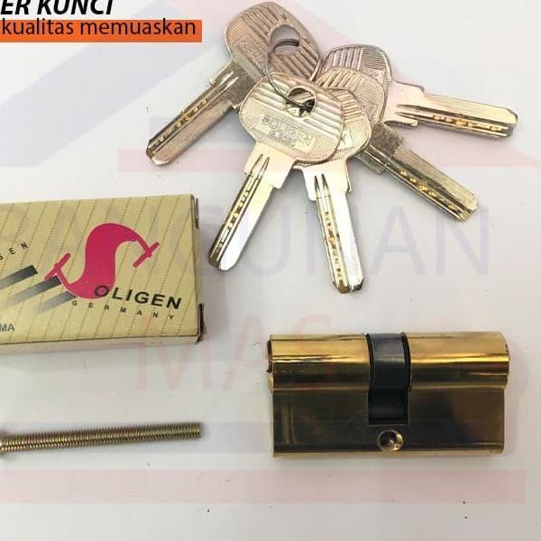 Silinder Kunci SOLIGEN SILINDER KUNCI Computer KUNINGAN 5 ANAK KUNCI
