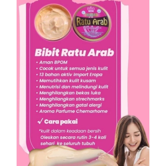 BIBIT RATU ARAB ORIGINAL/BODY LOTION PEMUTIH BADAN BPOM AMPUH/AGEN RESMI RATU ARAB