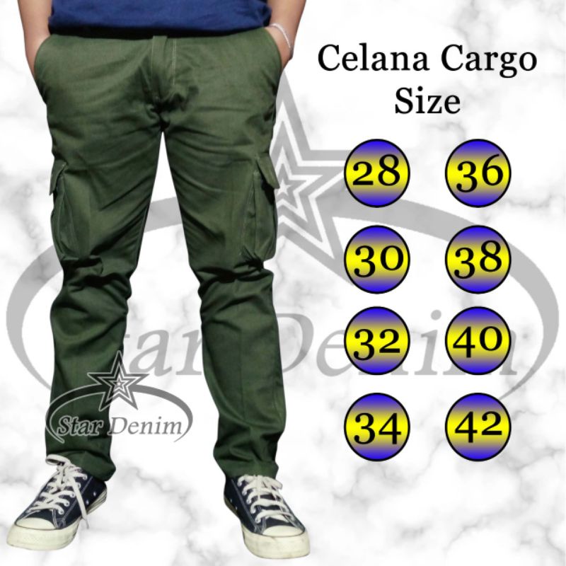 Celana Cargo Panjang Pria Terbaru / Celana Cargo Pria Terlaris Star Denim / Celana Cargo Panjang Pria Kanvas Premium