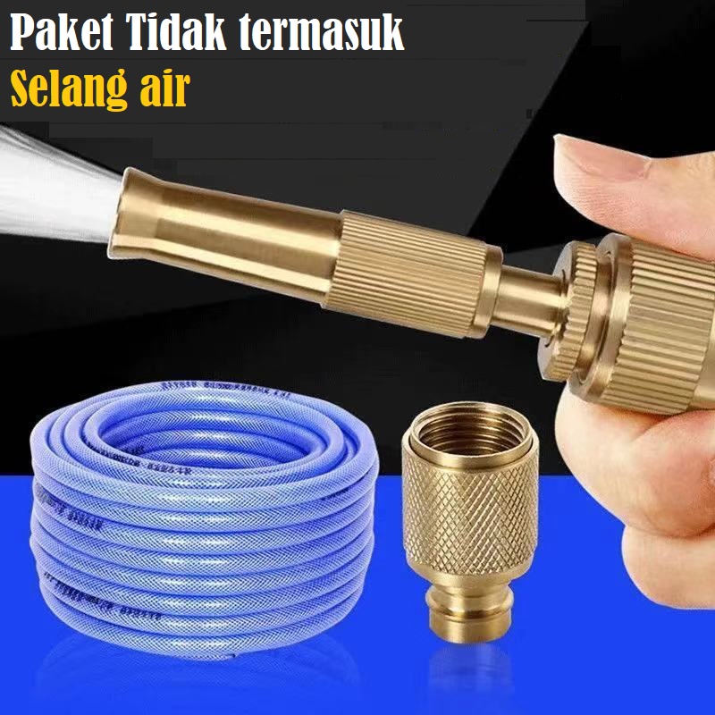 SEMPROTAN AIR LURUS KUNINGAN NOZZLE SPRAY HEAD CUCI MOTOR MOBIL SIRAM TAMAN SELANG 5/8 INCH