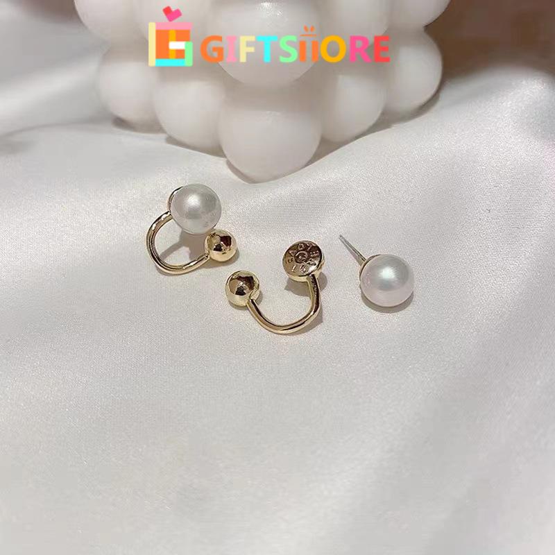 ✨COD Anting Stud S925 Silver Needle Aksen Mutiara Gaya Retro Korea Untuk Wanita-GS