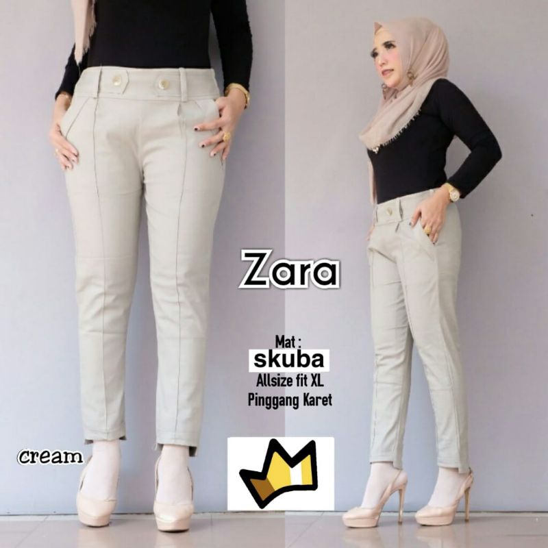 Celana pants wanita/ Celana Zara scuba/ celana office pants/ Celana baggypants wanita