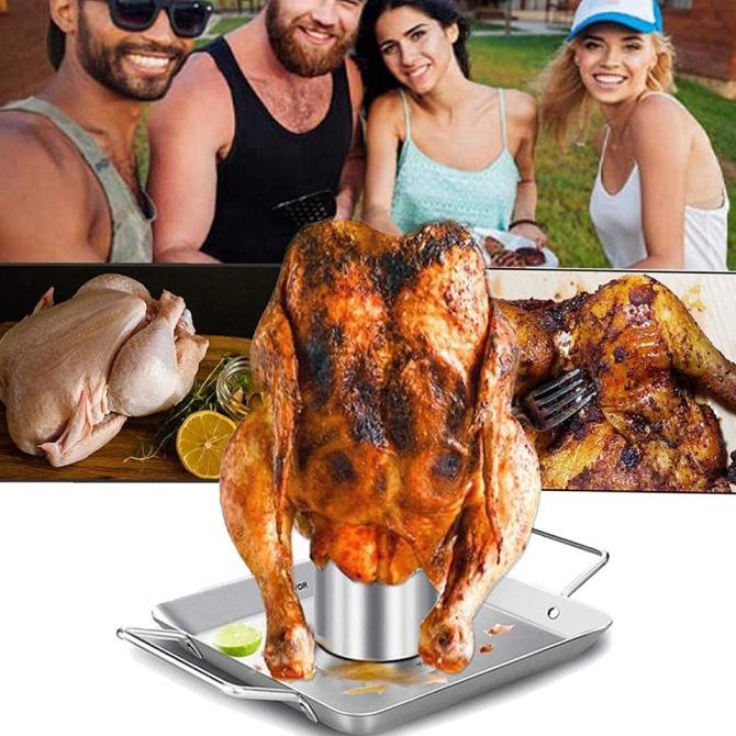 Ci347 Rak Panggangan Ayam Bahan Stainless Steel Untuk Bbq Storqansa