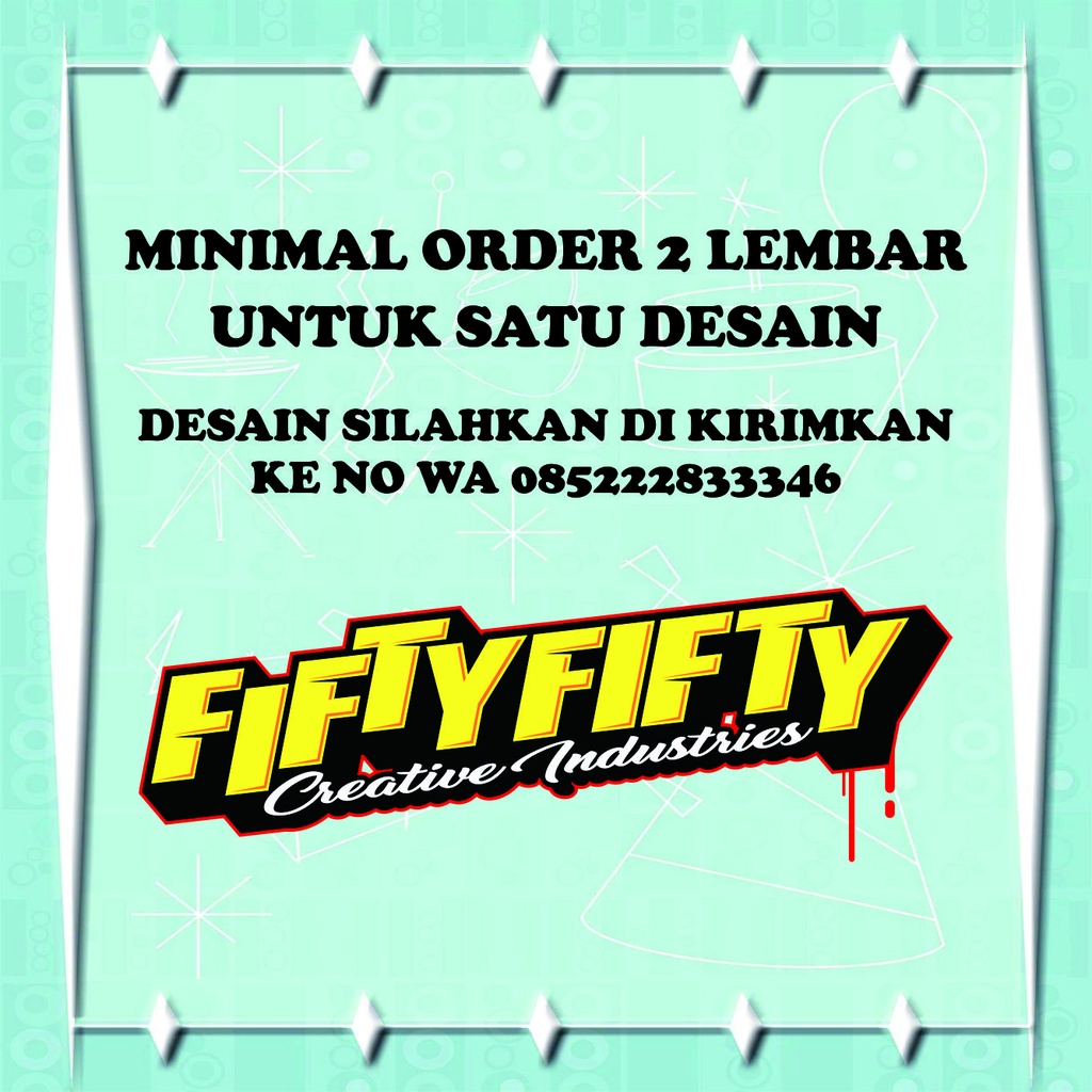 Cetak Stiker Label Makanan / Label Kemasan / Label Minuman Ukuran A3+ Sudah Cutting Pola