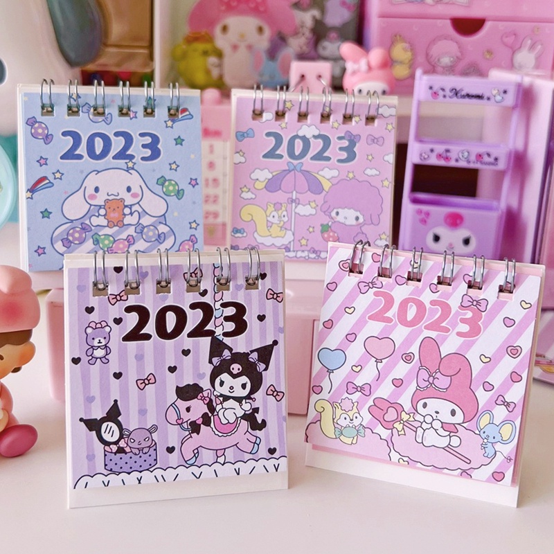 2023 Kalender Meja Mini Motif Kartun Lucu Untuk Dekorasi Kantor / Sekolah