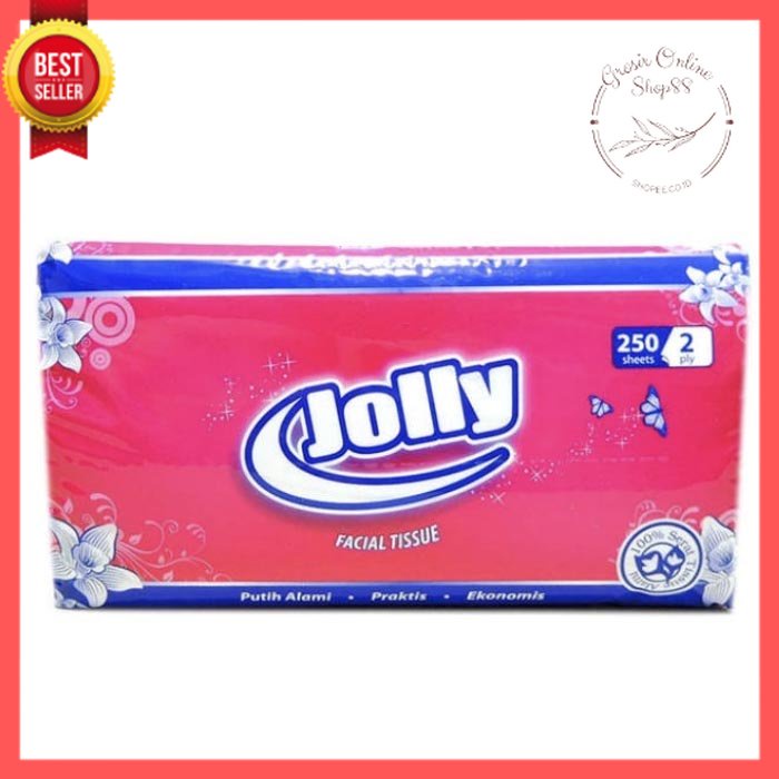 GOS -F107- Tisu Jolly 2 Ply - Tissue Facial 250 Sheets 1 Pack