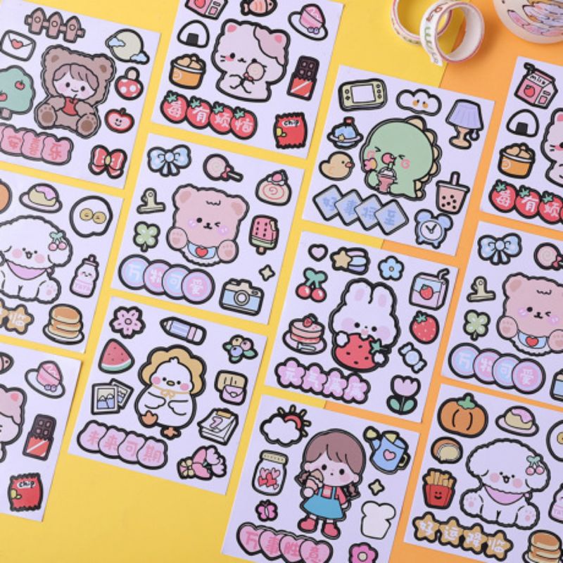 

Sticker Karakter Motif Kartun Korea Lucu Model Terbaru