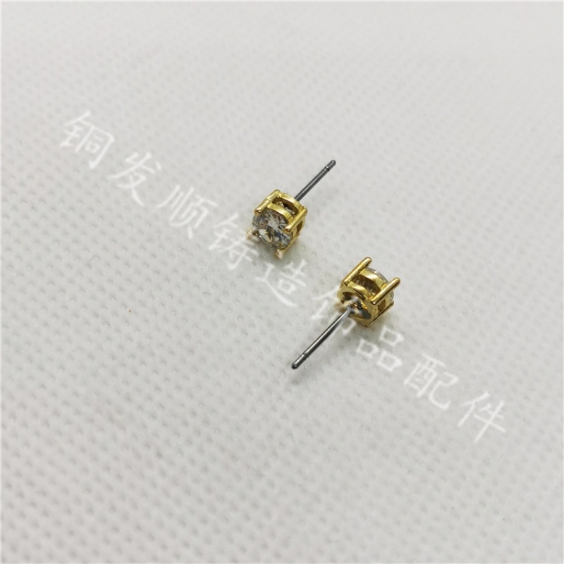 Anting Tusuk Sterling Silver 925 Dengan Batu Zircon Untuk Wanita