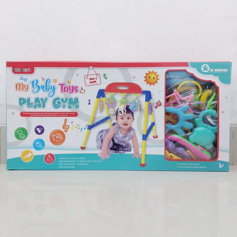 My Baby Toys Play Gym Edukatif - Mainan Kado Kerincingan Rattle Bayi Playgym Edukasi