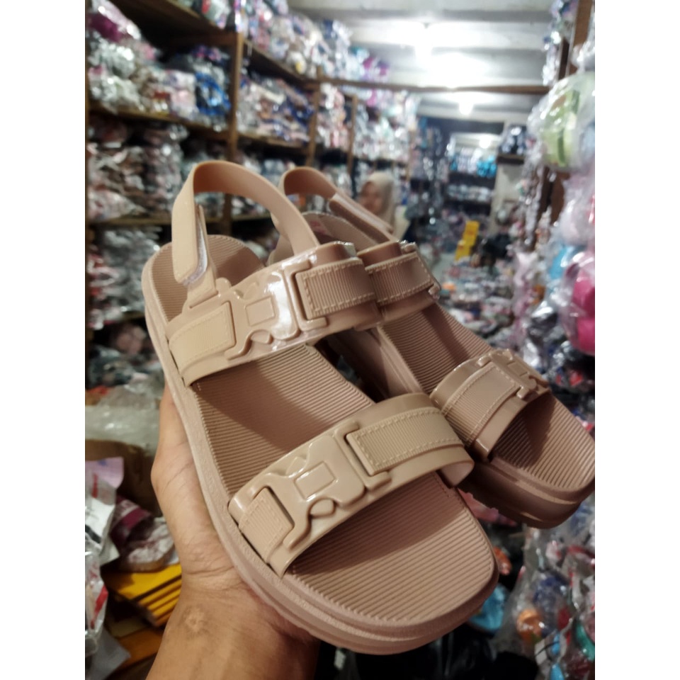 Sandal jelly wanita dewasa tali belakang 1323-3 size 37-40 sandal wanita import