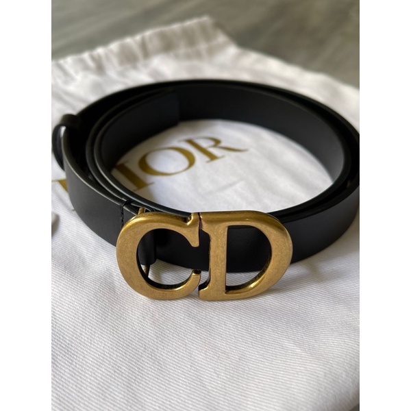 Dior Saddle Belt - Ultrasoft Calfskin 20mm (Steel Black)