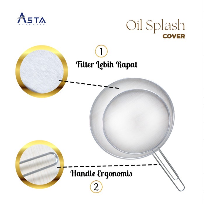 Asta Oil Splash Splatter 22cm &amp; 33cm Cover Pelindung Cipratan Minyak