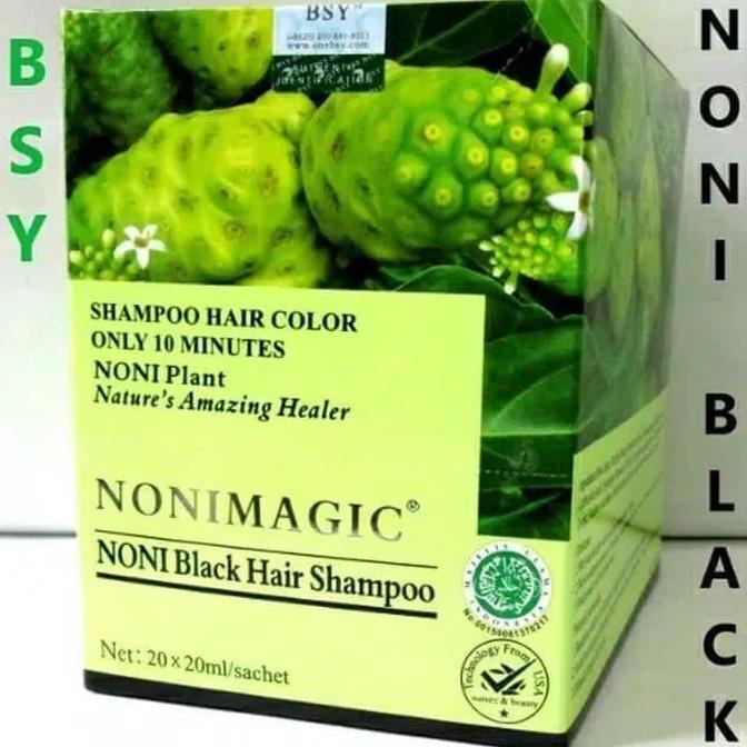 BSY NONI MAGIC Bsy Noni Black Hair Magic Shampo isi 20 sachet