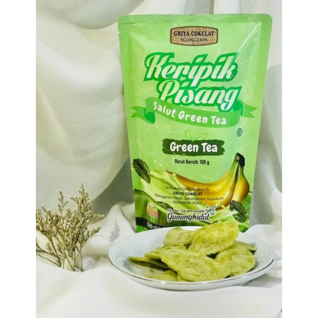 

Kripik Pisang Salut Grean Tea