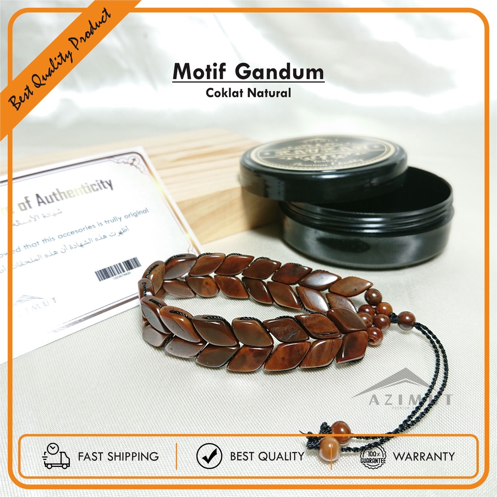 Gelang Kokka kaukah Asli Bersertifikat / Gelang Kokka Kokka Azimut pria wanita Motif Gandum