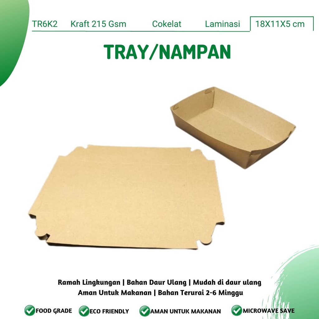 Food Tray Wadah Kentang Tray Food (TR6K2-Laminasi)