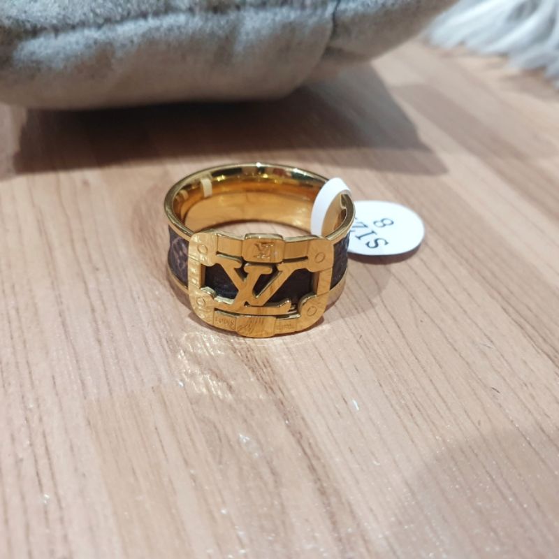 Cincin Titanium Asli motif elv Anti karat anti alergi Ring Stainless steel ori 88168