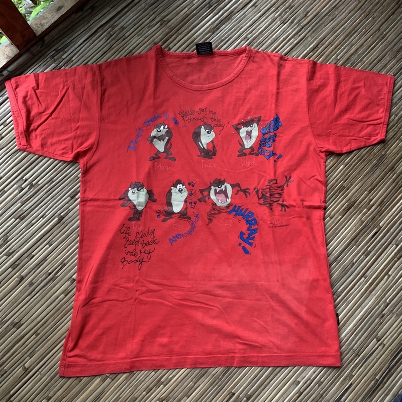 kaos tazmania looney tones vintage second