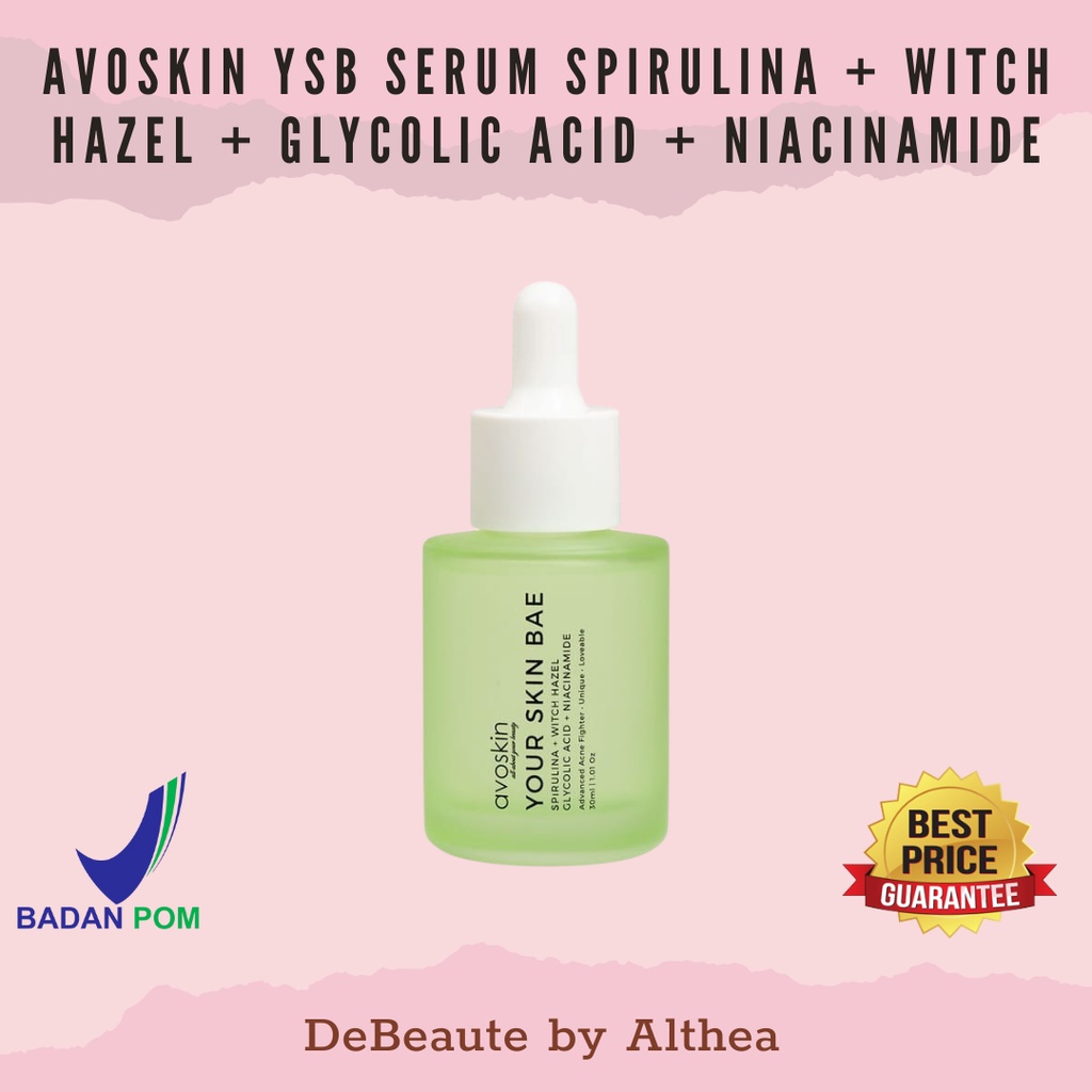 Avoskin YSB Your Skin Bae Serum Spirulina + Witch Hazel + Glycolic Acid + Niacinamide 30ml