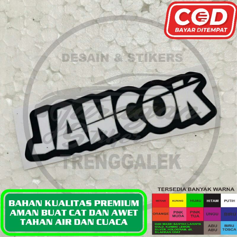 Stiker cutting kata lucu unik buat motor dan mobil