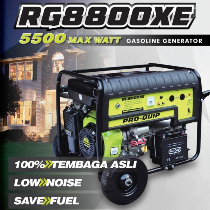 Genset Bensin Murni 5500 Watt PROQUIP RG 8800 EX Genset Generator