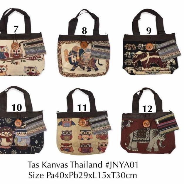 tas import thailand / tote bag gajah owl