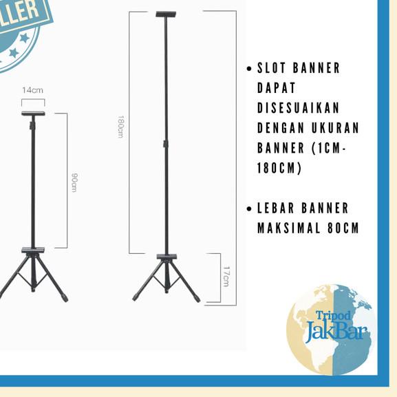 TRIPOD DISPLAY / STAND FRAME / STAND BANNER TRIPOD CAMERA - Hitam