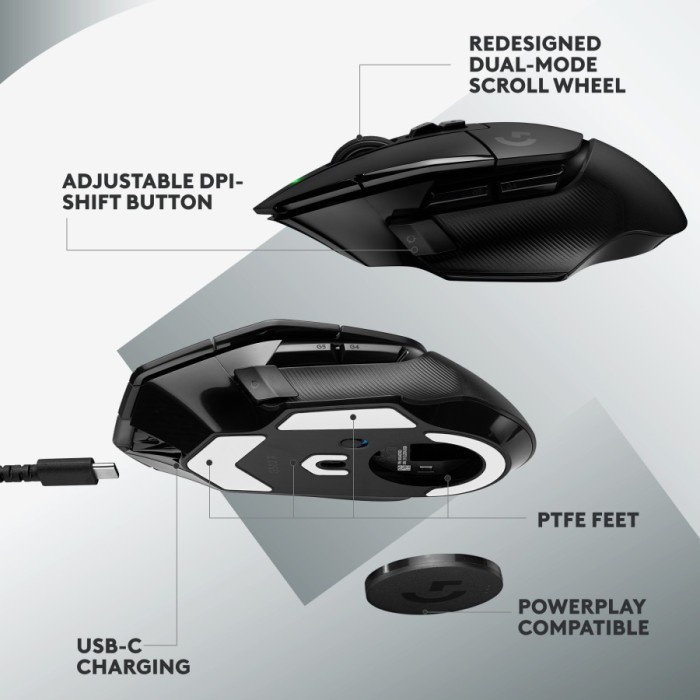Gaming Mouse Logitech G502 X Lightspeed Black