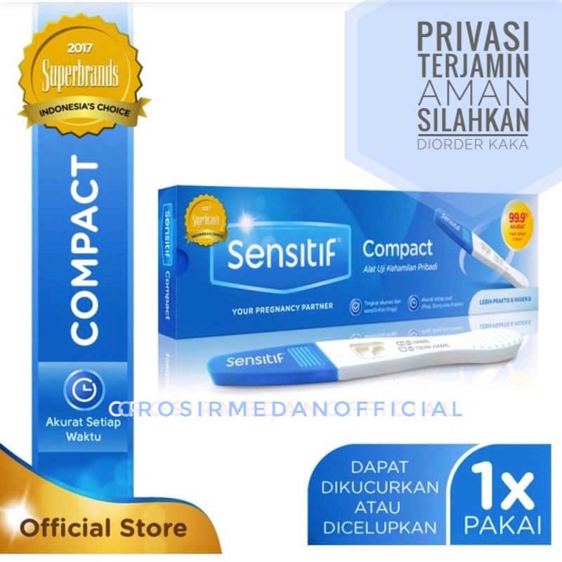 SENSITIF COMPACT TESTPACK - MENDETEKSI AWAL KEHAMILAN POSITIF ATAU NEGATIF - TESPEK SENSITIP