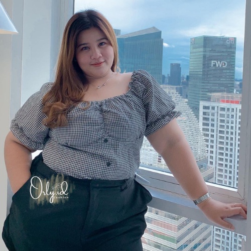 S-XXXXL GOMES Baju sabrina Baju Atasan Sabrina Wanita Jumbo Crop Top Korean Style Blouse Lengan Panj