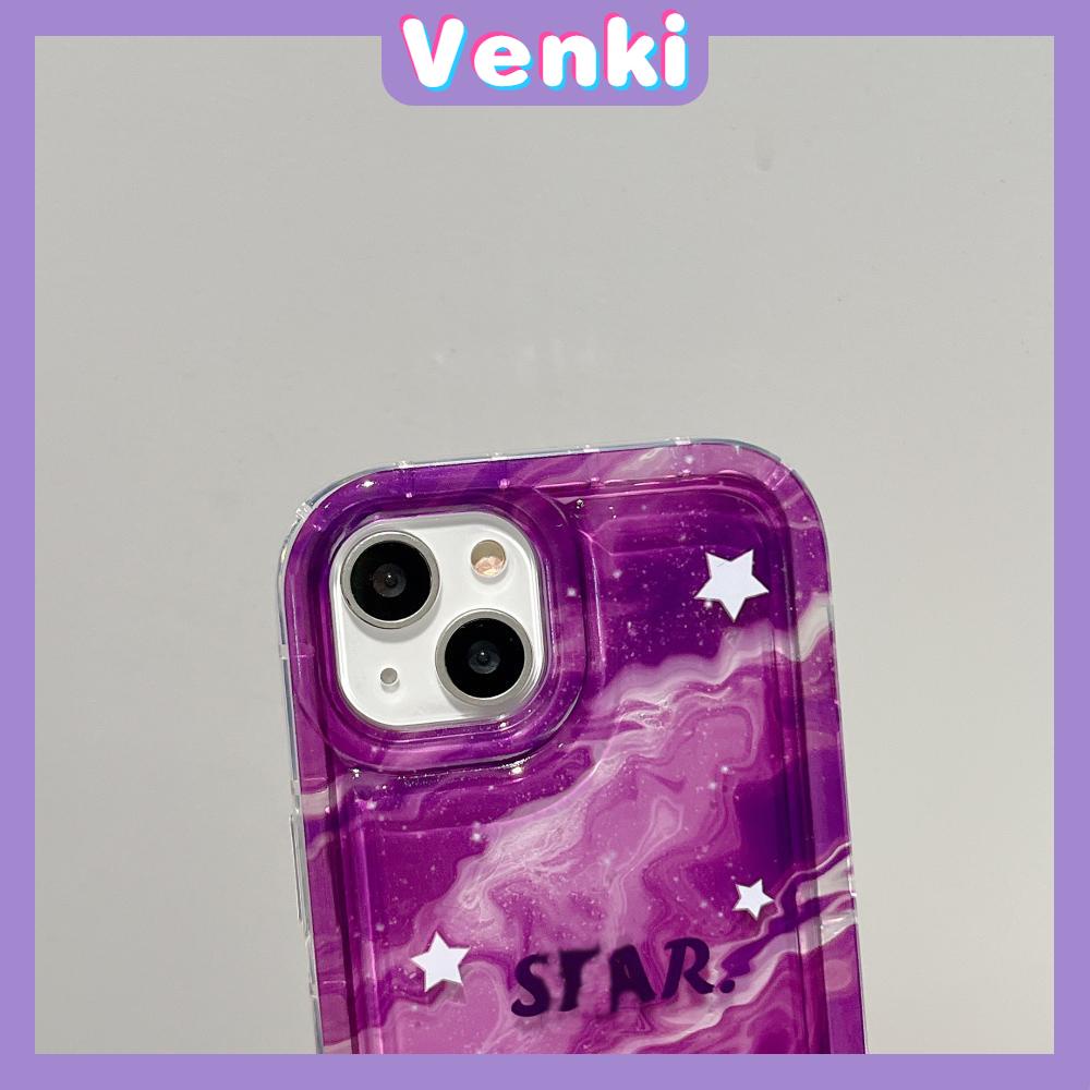 Case For iPhone 14 Pro Max TPU Soft Jelly Airbag Case Glossy Dark Purple Nebula Star Case Camera Protection Shockproof For iPhone 14 13 12 11 Plus Pro Max 7 Plus X XR