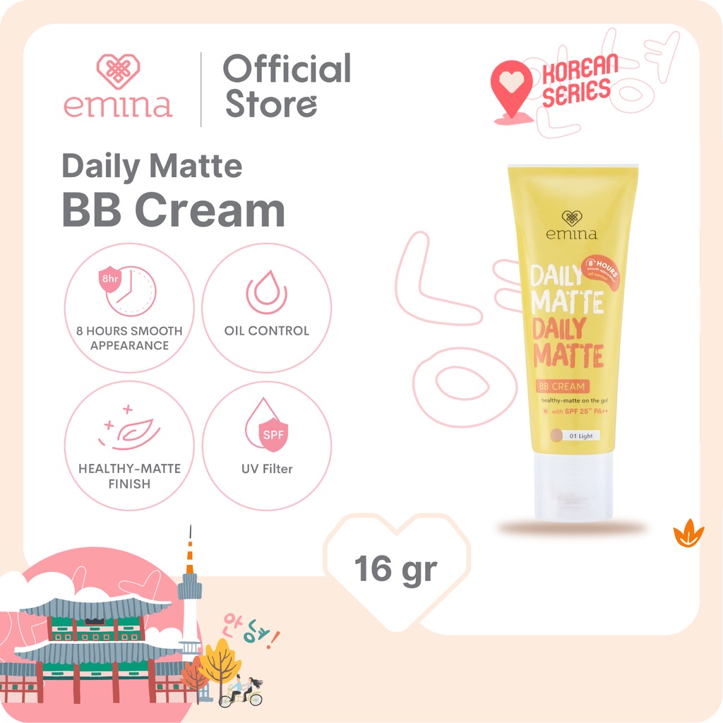 ✨ AKU MURAH ✨ Emina Daily Matte BB Cream 16g / Healthy Matte Finish, Oil Control