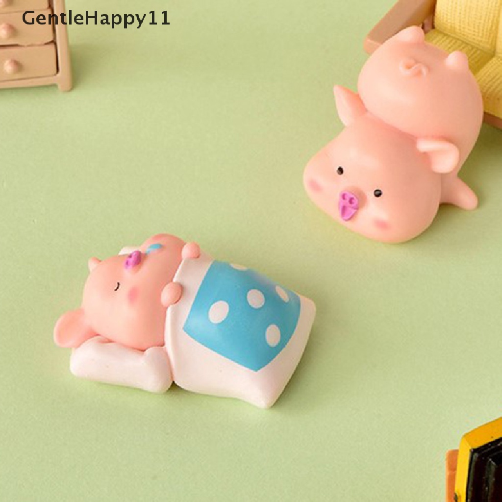 Gentlehappy 7pcs/set Mainan Boneka Kartun Babi Hewan Model Patung Ornamen Miniatur id
