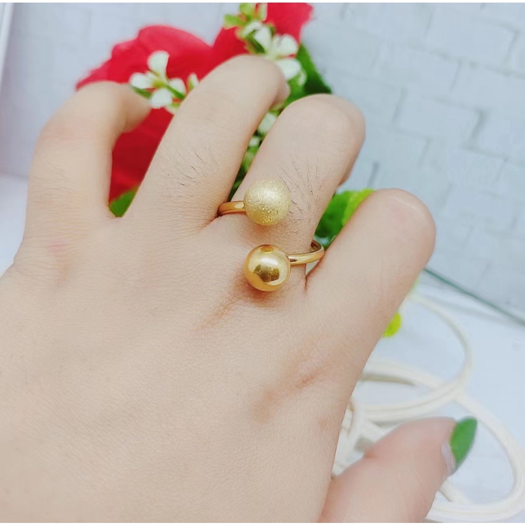 Cincin Biji Bola Perhiasan Wanita Jewelry GN02