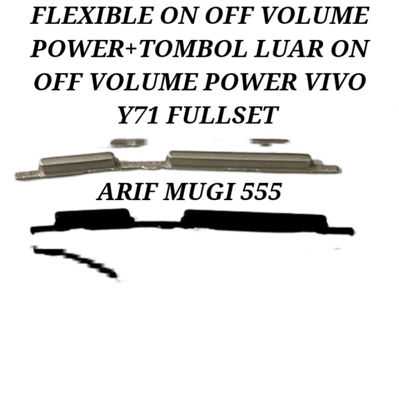 FULLSET TOMBOL LUAR ON OFF VOLUME+FLEXIBLE FLEXIBEL ON OFF VOLUME POWER VIVO Y71 ORIGINAL