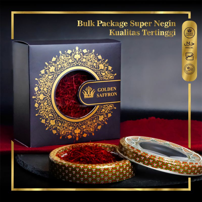 

BULK Saffron / Safron Super Negin (Finest Quality A++) 3 Golden Saffron 100% Original