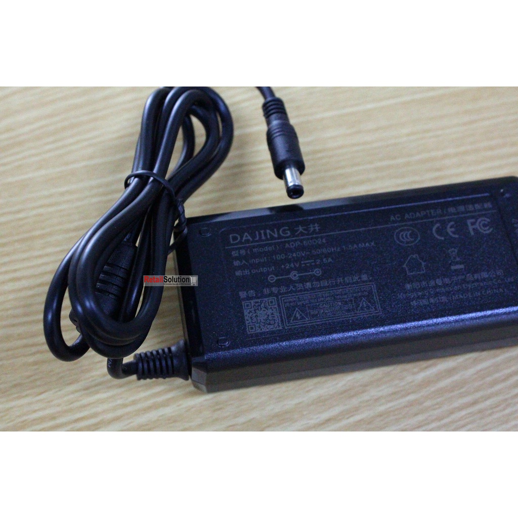 Power Supply Adaptor Adapter 24V 2.5A 2.5 Ampere Printer Zjiang Kassen