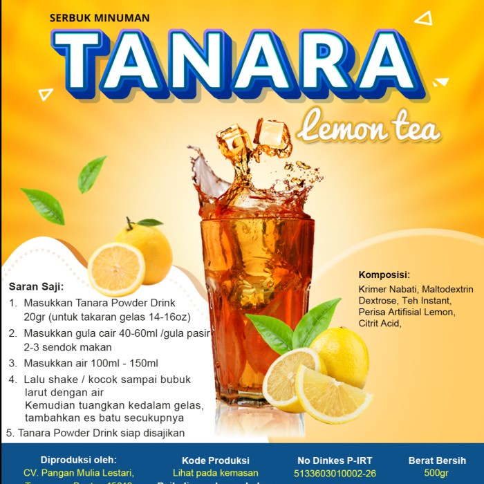 

BUBUK LEMON TEA 1KG - SERBUK MINUMAN BUBBLE TEA & THAI TEA ANEKA RASA